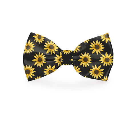 OFFCOLLAR™ Black Sunflower Dog Bow Tie