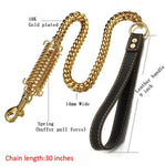 OFFCOLLAR™ Gold Metal Cuban Chain with Leash Buffer