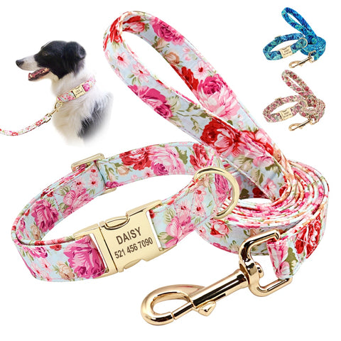 OFFCOLLAR™ Personalized Printed Dog Collar and Leash Set