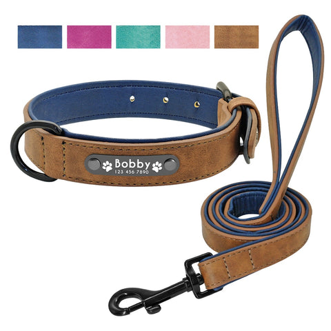 OFFCOLLAR™ Leather Dog Collar Leash Set